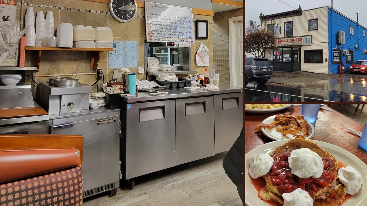Breakfast plates in a small-town diner